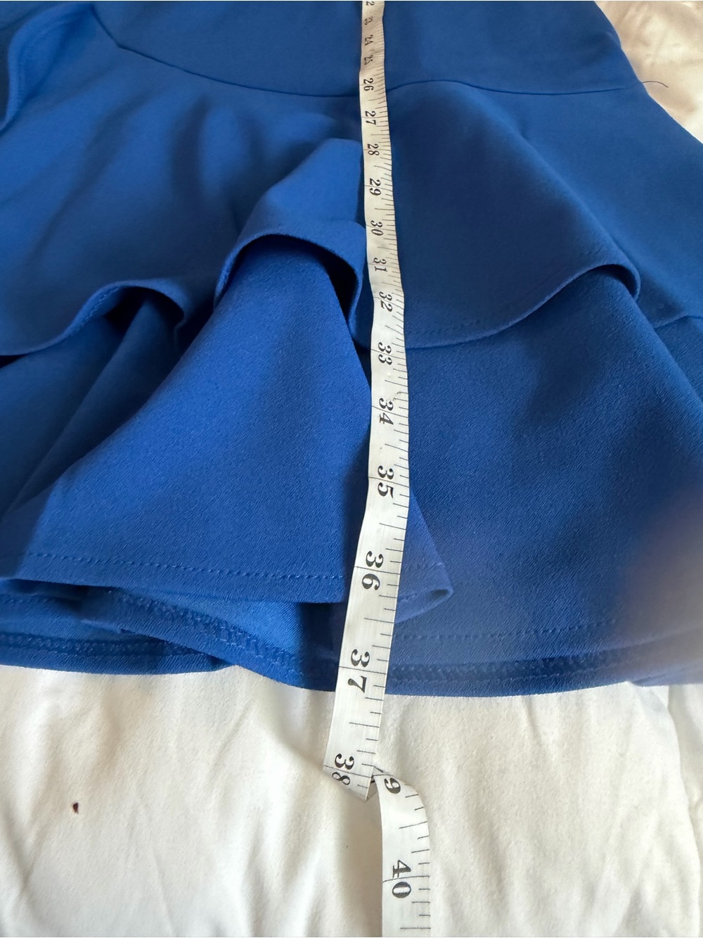 London Times Royal Blue Ruffled Hem Midi Dress - Picture 8 of 9